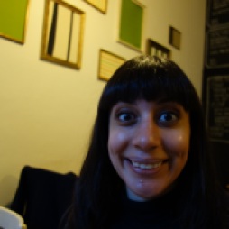 Noha excited that her bangs are no longer in her eyes.